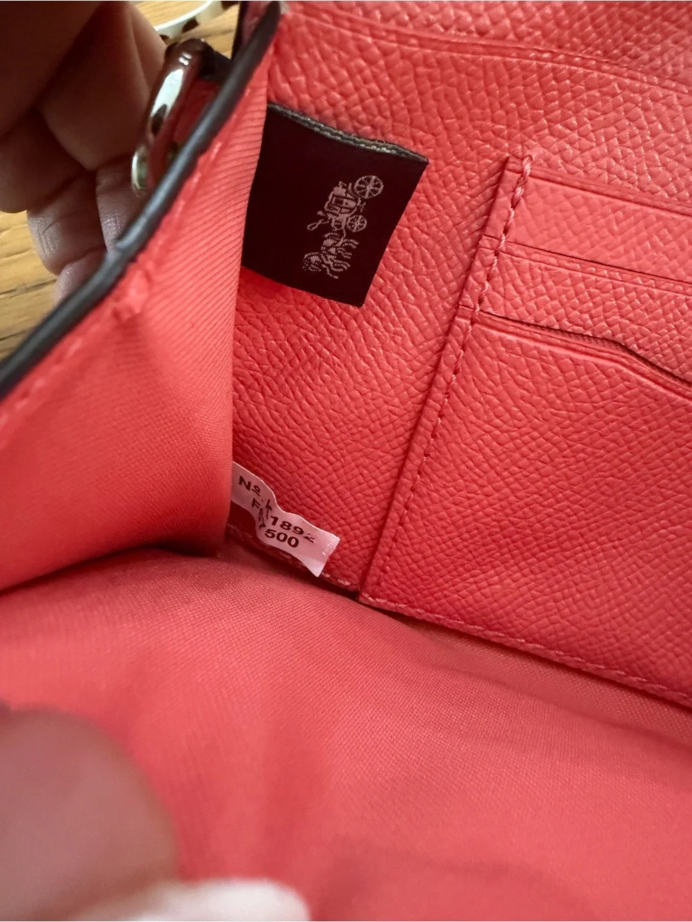 Coach Coral Stud Snap Wallet NWOT